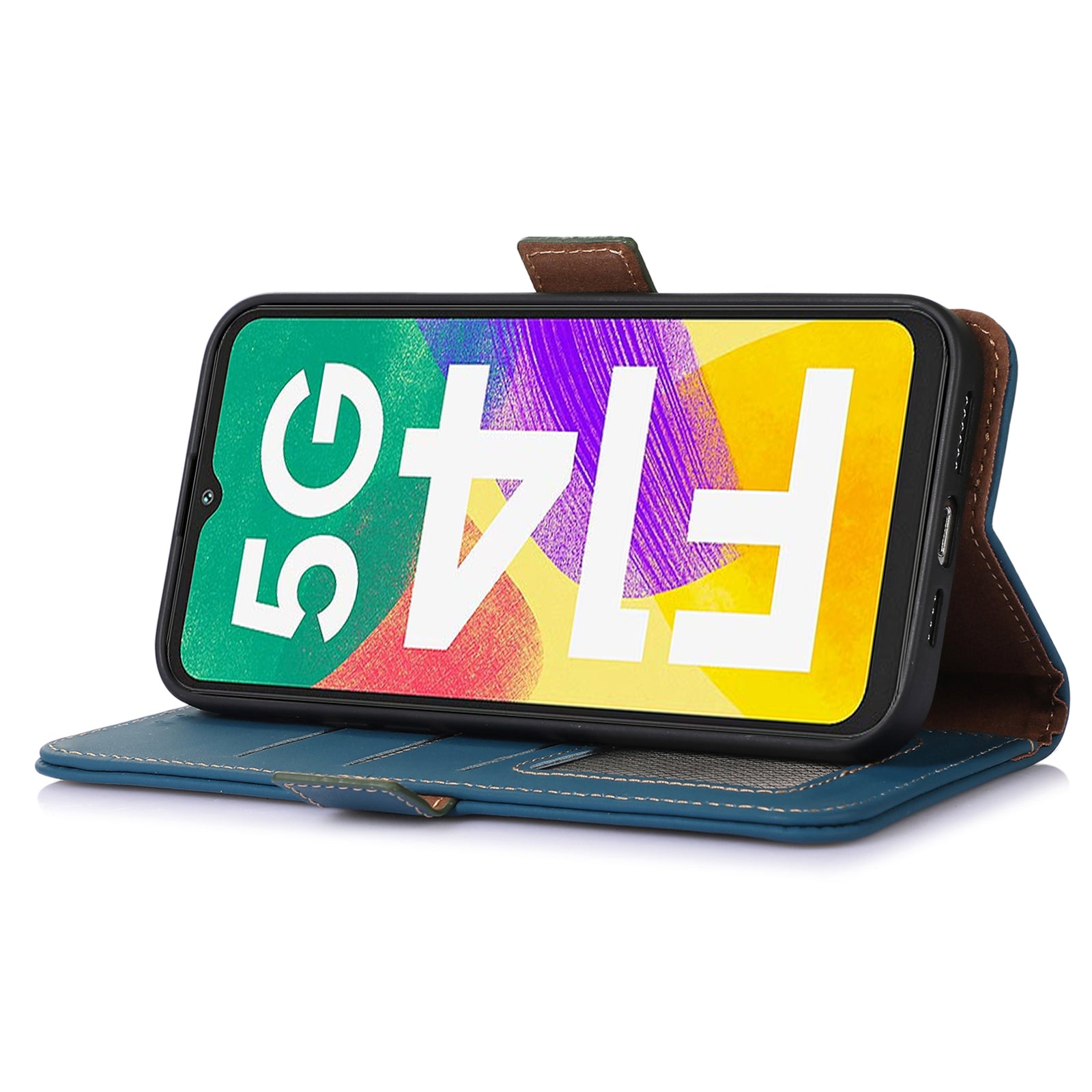 For Samsung Galaxy F14 5G RFID Blocking Phone Cover Genuine Cow Leather Wallet Stand Smartphone Case For Samsung Galaxy F14 5G RFID Blocking Phone Cover Genuine Cow Leather Wallet Stand Smartphone Case